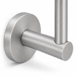 Concealed Fix Round Handrail Bracket — Matte silver appearance concept