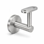 Concealed Fix Round Handrail Bracket — Fine-brushed silver appearance concept