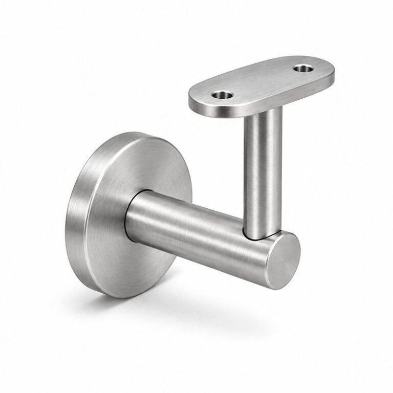 Concealed Fix Round Handrail Bracket — Fine-brushed silver appearance concept