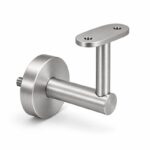 Concealed Fix Round Handrail Bracket — Fine-brushed silver appearance concept