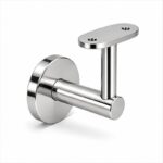 Concealed Fix Round Handrail Bracket — Reflective silver appearance concept