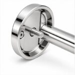 Concealed Fix Round Handrail Bracket — Reflective silver appearance concept