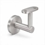 Concealed Fix Round Handrail Bracket — Satin silver appearance concept