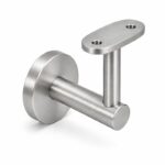 Concealed Fix Round Handrail Bracket — Satin silver appearance concept