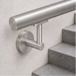 Concealed Fix Round Handrail Bracket — Satin silver appearance concept