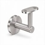 Concealed Fix Round Handrail Bracket — Satin silver with bright-edge appearance concept