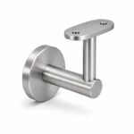 Concealed Fix Round Handrail Bracket — Satin silver with bright-edge appearance concept