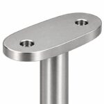 Concealed Fix Round Handrail Bracket — Satin silver with bright-edge appearance concept