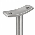 Curved Saddle Wall Handrail Bracket — Reference silver appearance