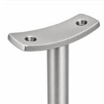 Curved Saddle Wall Handrail Bracket — Matte silver appearance concept