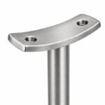 Curved Saddle Wall Handrail Bracket — Fine-brushed silver appearance concept