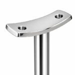 Curved Saddle Wall Handrail Bracket — Reflective silver appearance concept
