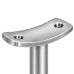 Curved Saddle Wall Handrail Bracket — Satin silver appearance concept