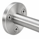 Curved Saddle Wall Handrail Bracket — Satin silver appearance concept