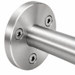 Curved Saddle Wall Handrail Bracket — Satin silver with bright-edge appearance concept
