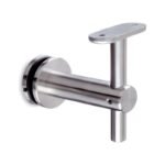 Fixed Glass Mounted Handrail Bracket — Reference silver appearance