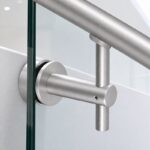 Fixed Glass Mounted Handrail Bracket — Matte silver appearance concept