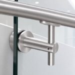 Fixed Glass Mounted Handrail Bracket — Fine-brushed silver appearance concept