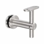 Fixed Glass Mounted Handrail Bracket — Satin silver appearance concept