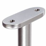 Fixed Glass Mounted Handrail Bracket — Satin silver appearance concept