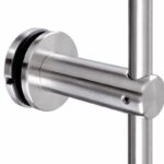 Fixed Glass Mounted Handrail Bracket — Satin silver appearance concept