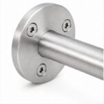 Rectangular Flat Saddle Handrail Bracket — Reference silver appearance