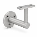 Rectangular Flat Saddle Handrail Bracket — Matte silver appearance concept
