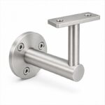 Rectangular Flat Saddle Handrail Bracket — Satin silver appearance concept