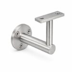 Rectangular Flat Saddle Handrail Bracket — Satin silver appearance concept