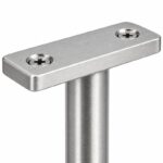 Rectangular Flat Saddle Handrail Bracket — Satin silver appearance concept