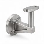Gusseted Wall Handrail Bracket — Reference silver appearance