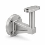 Gusseted Wall Handrail Bracket — Matte silver appearance concept