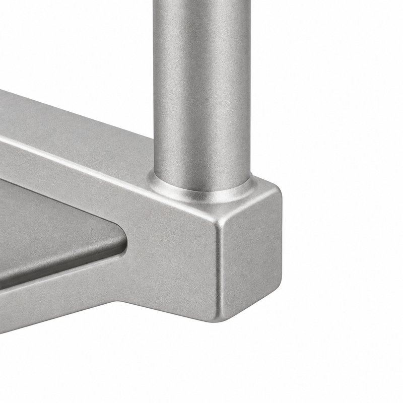 Gusseted Wall Handrail Bracket — Matte silver appearance concept