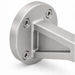 Gusseted Wall Handrail Bracket — Matte silver appearance concept