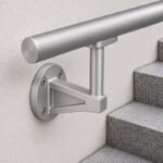 Gusseted Wall Handrail Bracket — Matte silver appearance concept