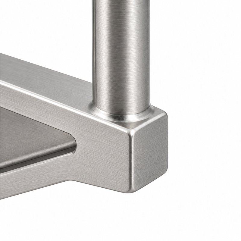 Gusseted Wall Handrail Bracket — Fine-brushed silver appearance concept