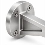 Gusseted Wall Handrail Bracket — Fine-brushed silver appearance concept