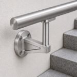 Gusseted Wall Handrail Bracket — Fine-brushed silver appearance concept
