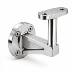 Gusseted Wall Handrail Bracket — Reflective silver appearance concept