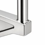 Gusseted Wall Handrail Bracket — Reflective silver appearance concept