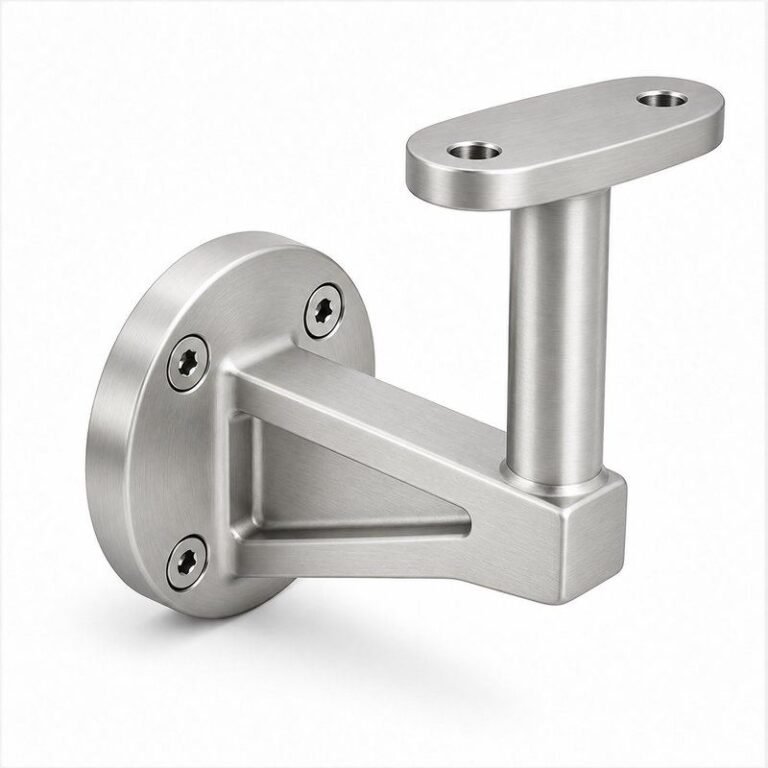 Gusseted Wall Handrail Bracket — Satin silver appearance concept