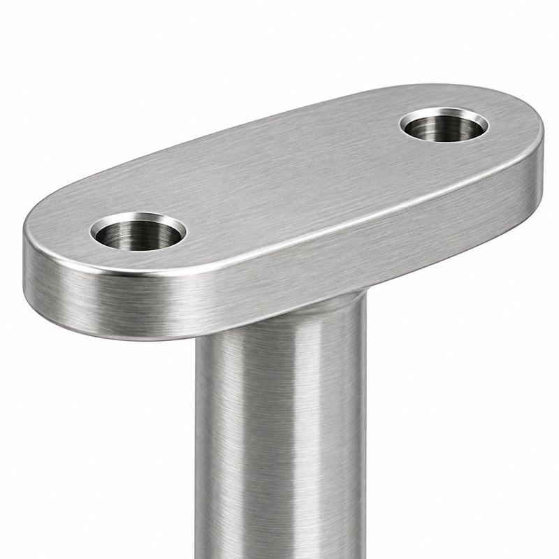 Gusseted Wall Handrail Bracket — Satin silver appearance concept