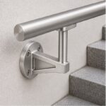 Gusseted Wall Handrail Bracket — Satin silver appearance concept