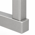 Rectangular Wall Plate Handrail Bracket — Matte silver appearance concept