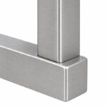 Rectangular Wall Plate Handrail Bracket — Fine-brushed silver appearance concept