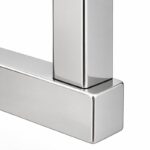 Rectangular Wall Plate Handrail Bracket — Reflective silver appearance concept