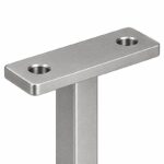 Rectangular Wall Plate Handrail Bracket — Satin silver appearance concept