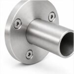 Round Tube Wall Flange Connector — Reference silver appearance