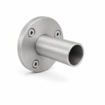 Round Tube Wall Flange Connector — Matte silver appearance concept