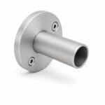 Round Tube Wall Flange Connector — Matte silver appearance concept